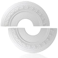 Uenhoy Split Lighting Ceiling Medallions for Light Fixtures and Ceiling Fans, 12" OD x 4" ID Round Ceiling Cover Plate, PU Ceiling Fan Medallion, White