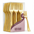 200 Pack Gold Mini Forks - 4 Inch Dessert Forks - Heavy duty Mini Forks For Appetizers, Tastings, Cocktails, Dessert Cups, BPA Free Small Gold Forks