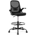 Alolo 450lbs Drafting Chair Tall Office Chair for Standing Desk with Flip-up Armrests,ergonomic High Desk Chair with Lumbar Support and