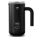 Milk Frother and Steamer 4 in 1 Automatic Coffee Steamer Frother, 11.8OZ / 350ML Warm and Cold Foam Frother for Coffee,Latte, Cappuccino, Macchiato, Hot Chocolate (Black)