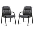 Clatina Armless Reception Chairs, Accent Chair with Rattan Backrest and Modern Industrial Upholstered Chairs, Mid Century Metal Guest Chair