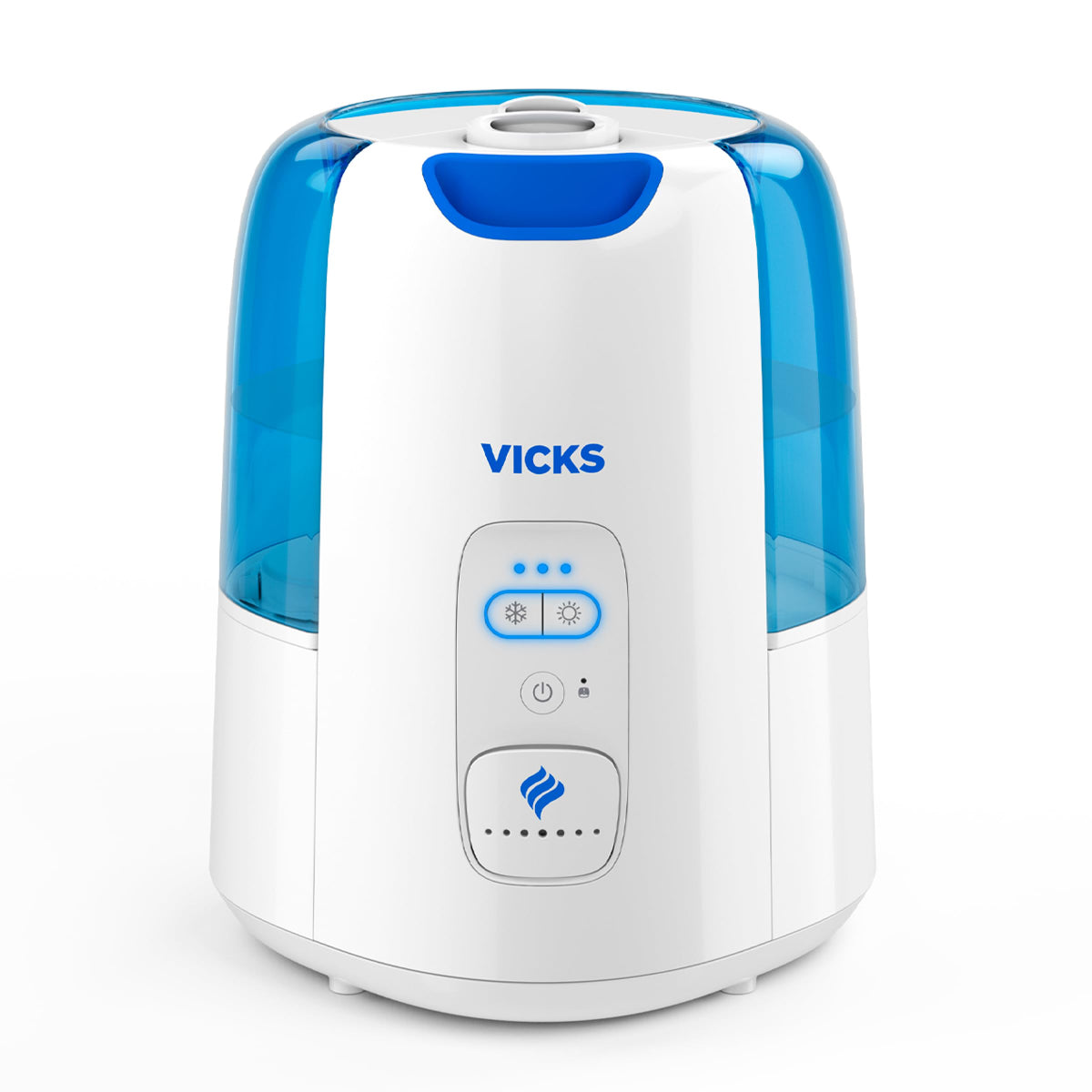 Vicks Dual Comfort Cool + Warm Mist Humidifier for Bedrooms With Fusion Technology, Compatible with Vicks VapoPads and VapoSteam, White