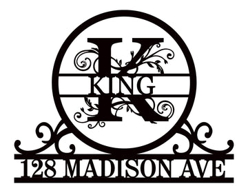 Custom Family Name Sign, Large Metal Address Signs for Houses, Address Plaque Outdoor Personalized, Housewarming Presents