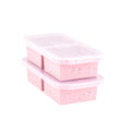 Souper Cubes 2 Cup Silicone Freezer Trays, 100% Platinum-Cured Silicone Freezer Mold, Oven and Microwave Safe, Perfect for Storing Lasagna, Casseroles and More - Cotton Candy, 2-Pack