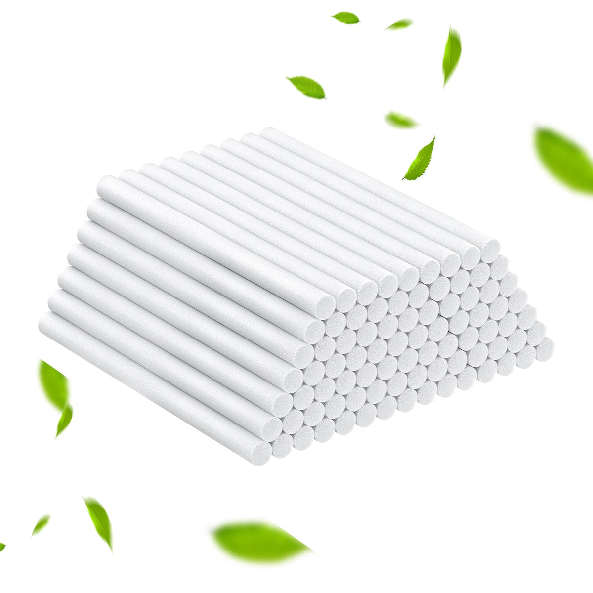 Pawfly 80 Pcs Humidifier Sticks, 4 Inch Mini Humidifier Filter Replacement Wicks, Humidification Equipment Cotton Refill Rods, Small Portable USB Humidifier Sticks, Air Diffuser Pure Wicks