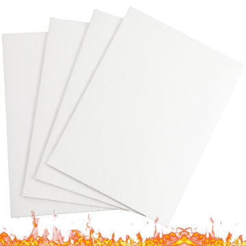 4 Piece High Temperature Gasket Paper Material 7"x10"x1/8" Thick Ceramic Fiber Gasket Paper High Temperature Fireproof Insulation Sheet for Wood Stove Pellet Stove Boiler Kiln Furnace Forge DIY Cut