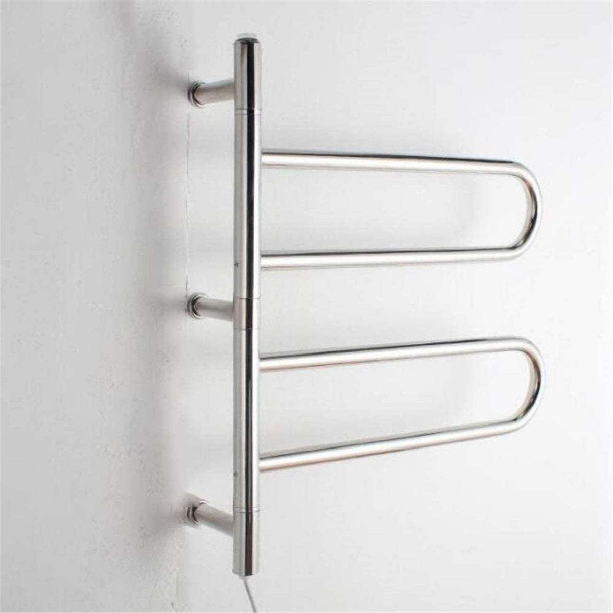 Bathroom Wall heaterTowel WarmerTowel Warmer, ElectricTowel Rack Wall-Mounted Rotatable 304 Stainless SteelTowel Dryer Space Saving IP56 Waterproof Suitable for Bathroom(