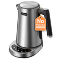 Cosori Electric Kettle, Plastic-Free Interior, 5 Presets ±5? Temperature Control, Fast Boiling, 2 Lid Opening, 60Min Keep Warm, Stainless Steel Tea Kettle for Tea, Hot Water, Boil Water, Coffee, 1.7L