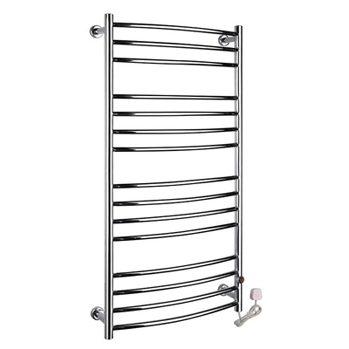 Towel Warmer 304 Stainless Steel Heated Towel Rail Radiator Wall-Mounted Electric Heated Towel Rack with 15 Bars Bathroom Towel Drying Rack 1200X655X80Mm Hardwi,