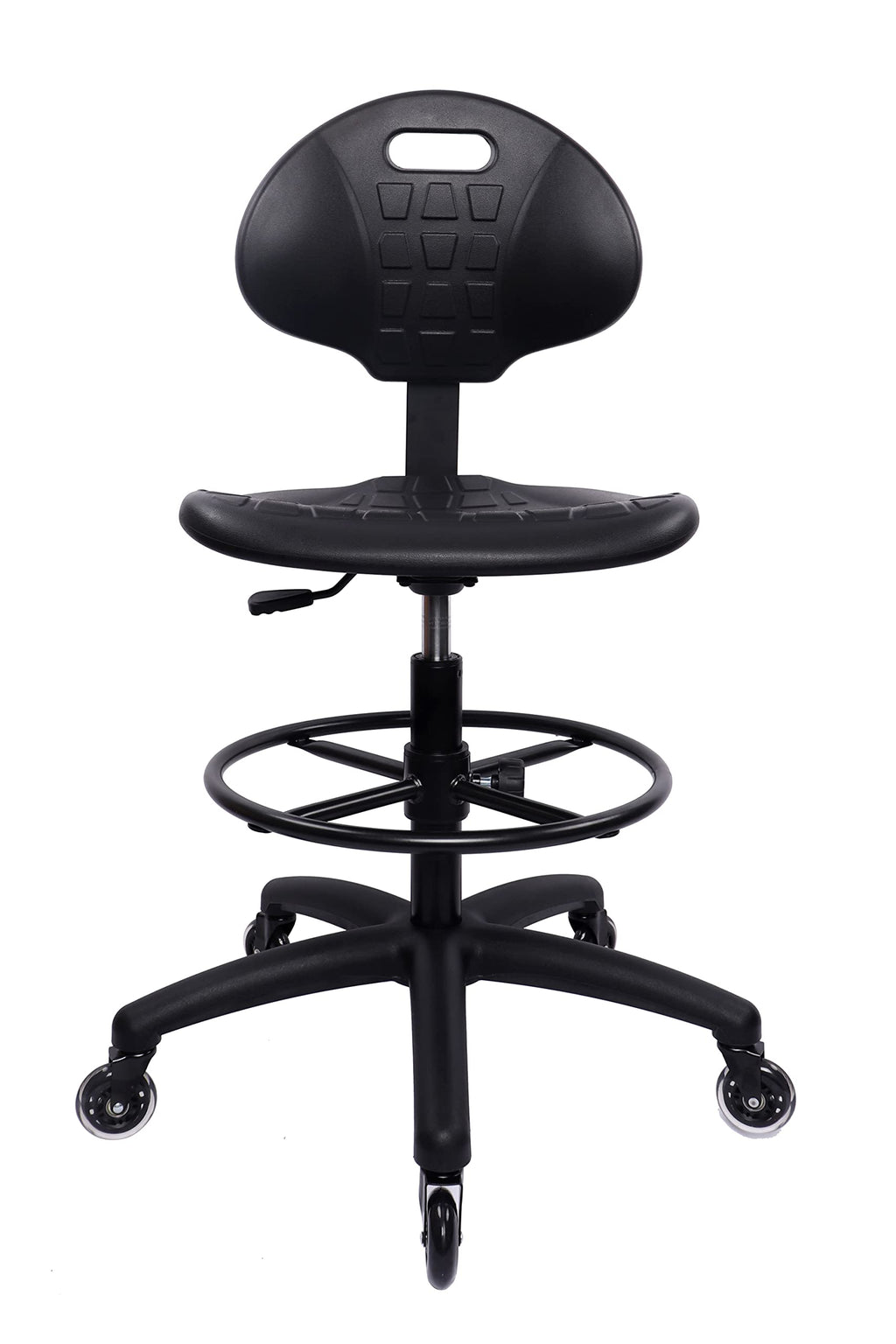 Take Ur Seat® Deluxe Drafting Lab Stool Chair, 18'' Adjustable Footring, 10'' Adjustable Height, 450 Lbs Seat Capacity, Heavy Duty,shipped