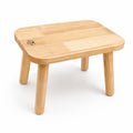 Bee&oak 13.4 Inch Heavy Duty Wooden Step Stools for Adults - Non Slip, 300 Lbs Capacity, Easy Assembly - Ideal Step Stool for High Beds,