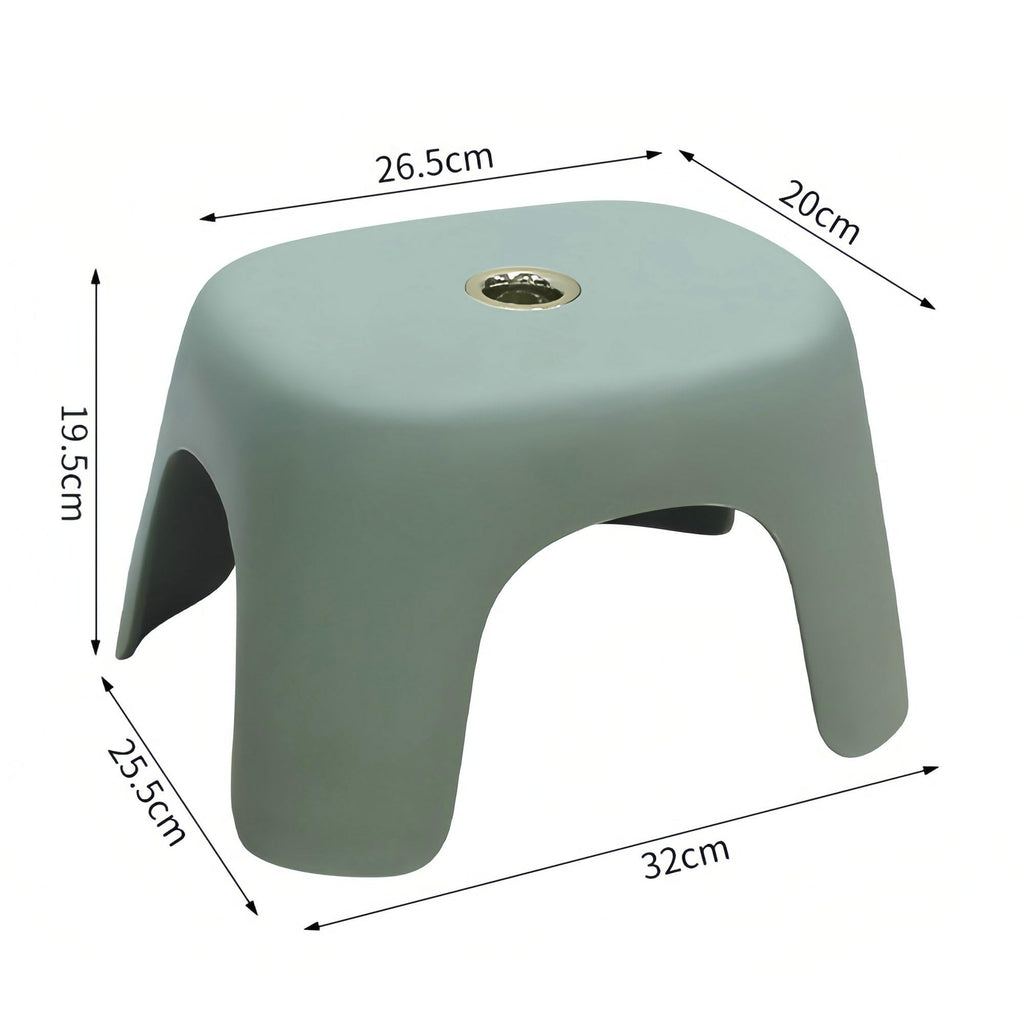 Plastic Step Stool, Anti-slip Abs Shower Stool, Anti-slip Bath Stool, Compact Foot Stools for Bathroom, Home, Kitchen, Green