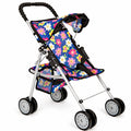 fash n kolor My First Doll Stroller for Girls – Foldable Baby Doll Stroller with Canopy, Storage Basket & Seat Belt, Toy Doll Buggy for Toddlers, Pretend Play Stroller for Dolls