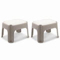 Rubbermaid 2 Pack Lightweight Slip Resistant Roughneck Tough Step Stool, Tan