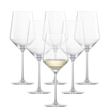 Zwiesel Glas Pure Sauvignon Blanc White Wine Glass (Set of 6), Graceful Wine Glasses for White Wine, Dishwasher-Safe Tritan Crystal Glasses, Made in Germany (14 Ounce)