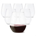 TOSSWARE POP 18oz Stemless Wine Glass Set of 48, Premium Quality, Recyclable, Unbreakable & Crystal Clear Plastic Wine Glasses