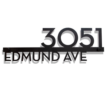 Personalized 304 Stainless Steel House Number Plaque, Modern Outdoor Sign