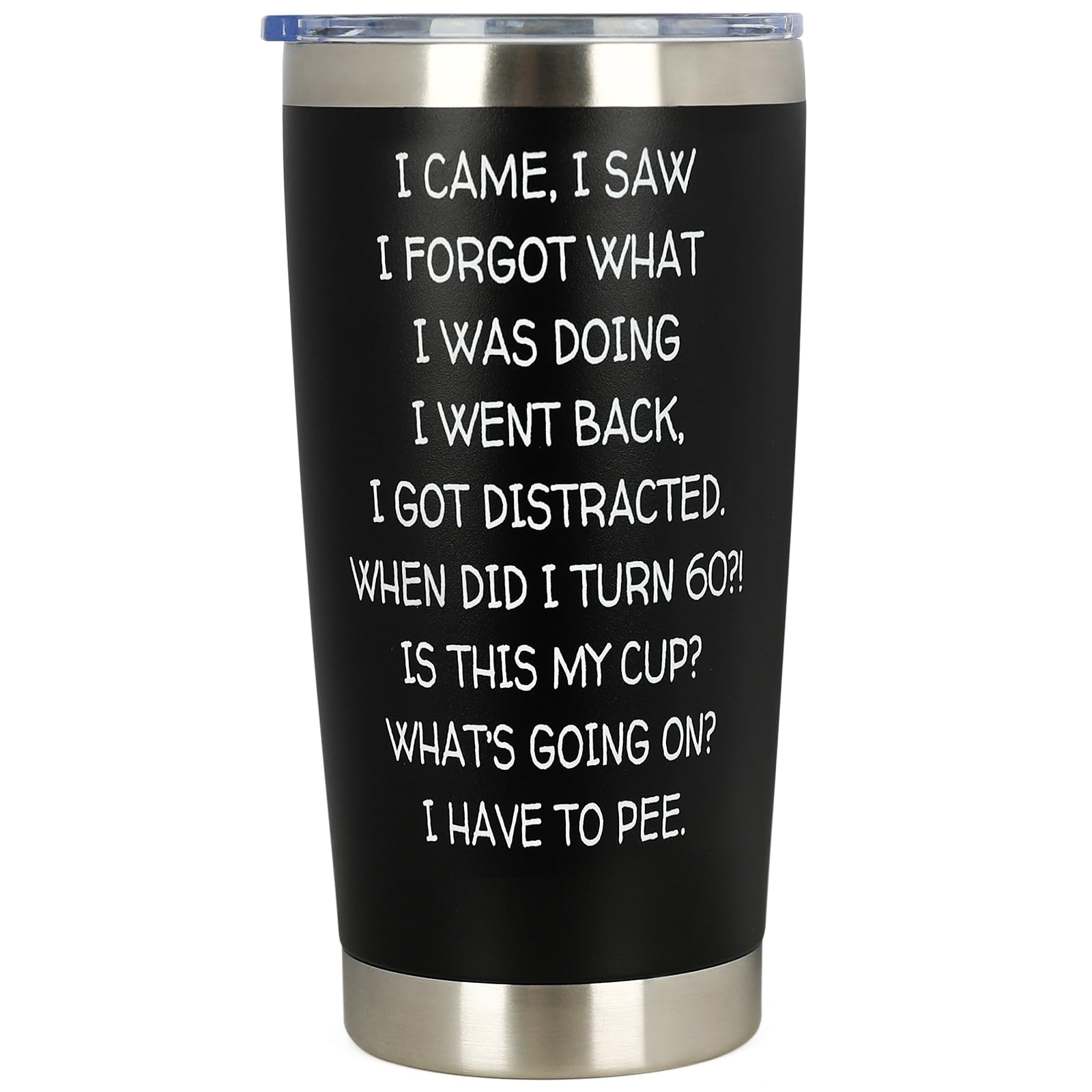 60th Birthday Gifts for Men Women - Funny 60th Birthday Decorations Gifts for Him Her - Gift for Men Women Turning 60 Year Old Gift for Mom, Dad, Wife, Husband - 20 OZ Stainless Steel Tumbler