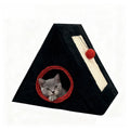 Cat Beds for Indoor - 2 in 1 Cat Cave House Tent for Kittens and Small Pets with Fluffy Ball Hanging and Scratch Pad,Foldable Kitten Hideaway with Non-Slip Bottom, Black, 17 inches