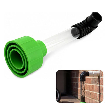 AC Drain Line Unclogger Tool, Fits 3/4 & 1 Inch PVC, Wet Dry Vac Adapter | See-Through Tube | 4 Vacuum Hose Sizes | No Chemicals | 5-Min DIY Fix | ABS+PVC Durable
