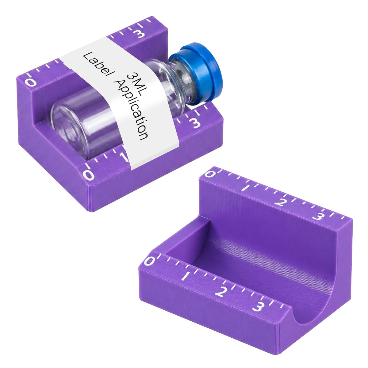 YUXIANLB Peptide Vial Label Applicator for 3ml Bottle, Time-Saving Handheld Alignment Labeling Sticker Applicator Tool for Home Lab Clinic Organizing Small Jars Essential Oils Container Bottles