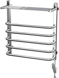 Bathroom Wall Heater ElectricTowel Warmer and Drying Rack, Plug in/Hardwired Wall Mounted HeatedTowel Rack with Storage Shelf 24.4 x 20 x 7.87 inch,Plug in (Plug in