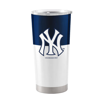 Logo Brands 520-S20T-11: NY Yankees Colorblock 20oz Stainless Tumbler