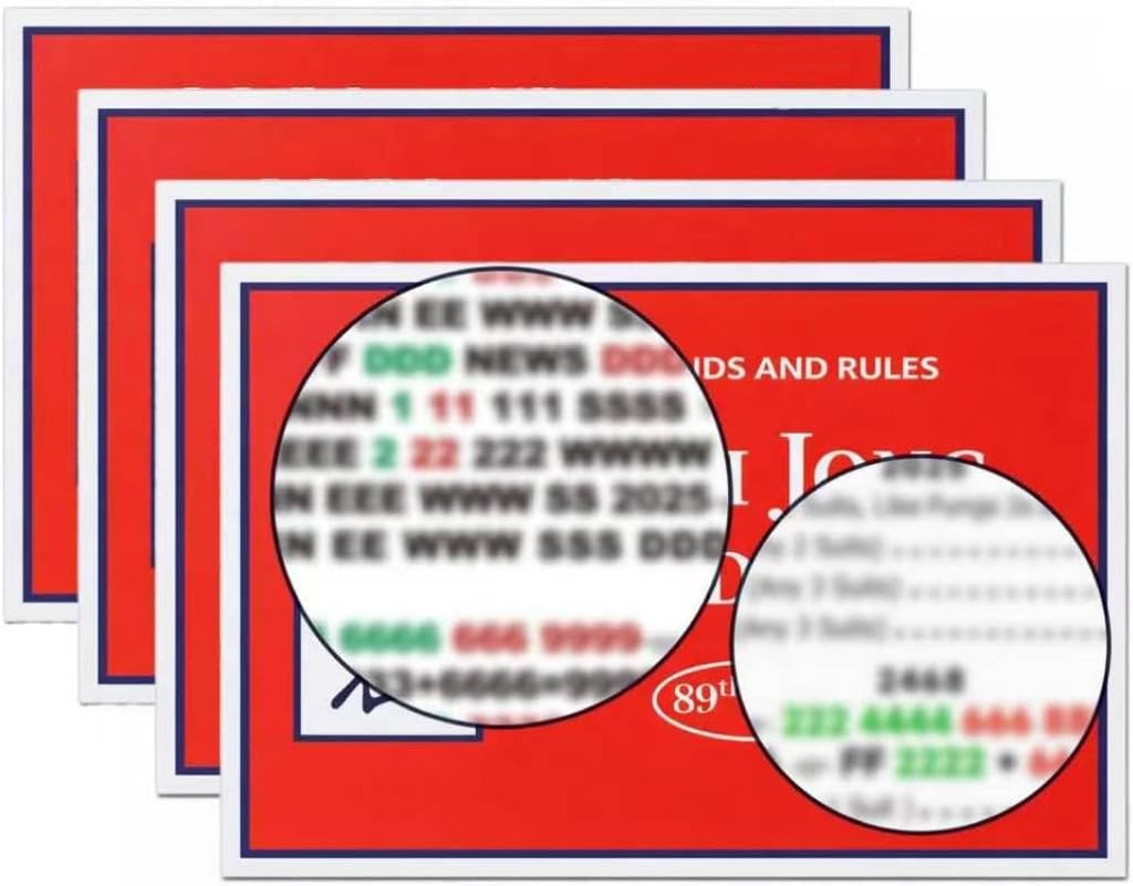 4?Pack Mahjong Cards 2026 (Red), American Mahjong Rule Card – Large Print, Easy to Read, January 2026 Updated Revision – Ideal for Game Night & Travel