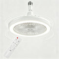 Light Socket Fans with Lights and Remote - LED Socket Fan Light, Quiet Ceiling Fan for Kitchen Bathroom Store Room Garage (White)