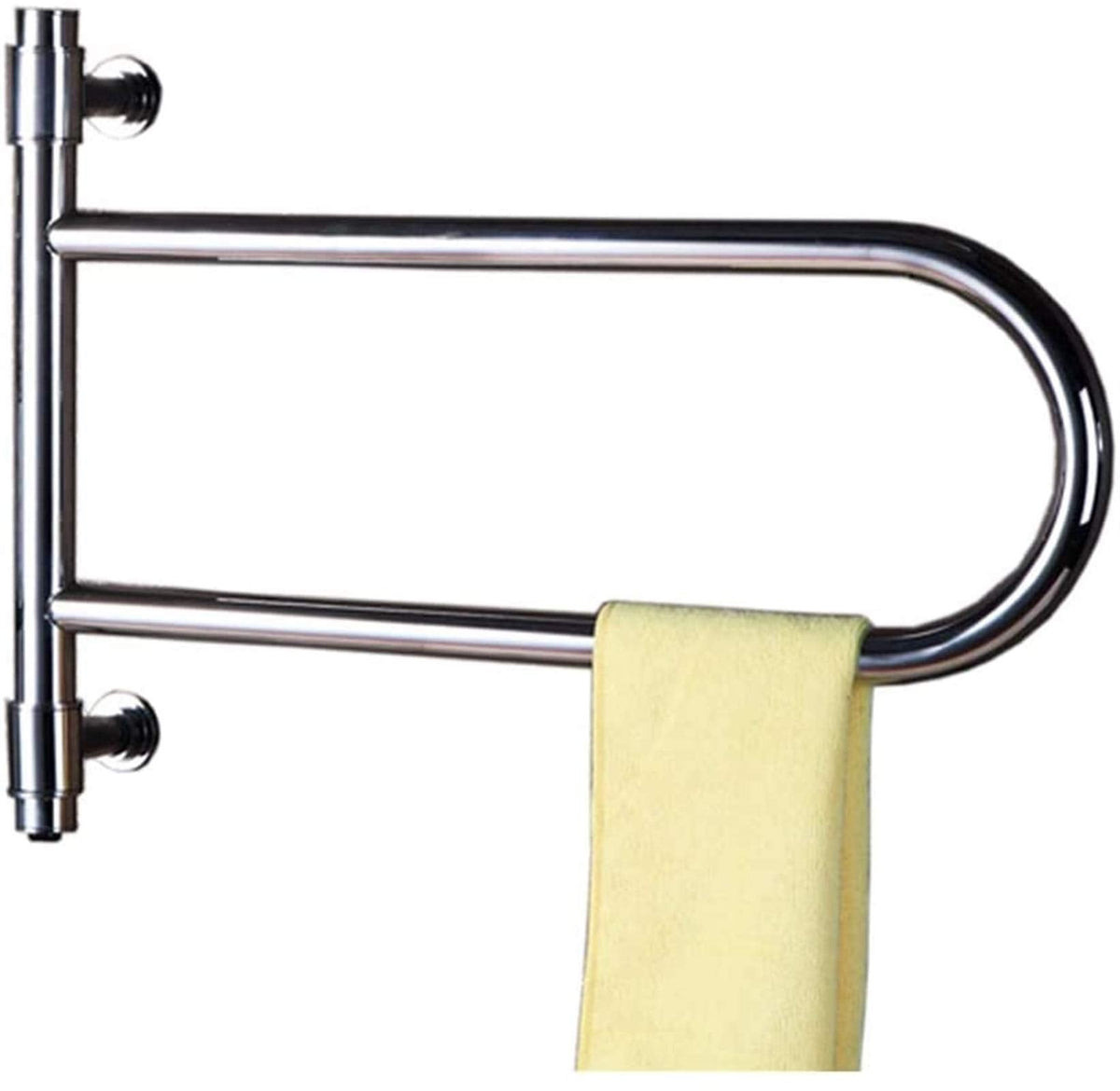 Bathroom Wall Heater Swing Style Electric Heated Towel Warmer, Stainless Steel Clothes Shoes Towel Dryer Bathroom Accessory