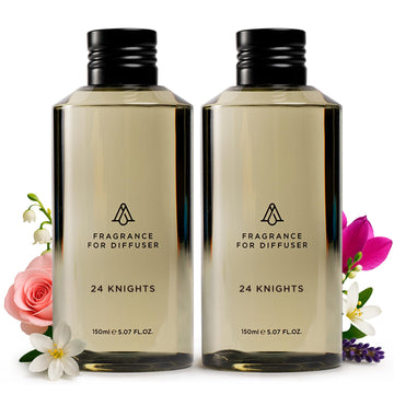 AromaPlan Hotel Scents 24 Knights 5 Fl Oz (2 Pack), Luxury Aroma & Hotel Fragrance Diffuser Oil- Hotel Diffuser Oil for Aromatherapy- USA Made, Bigger Bottle, Bolder Aroma & Longer Lasting