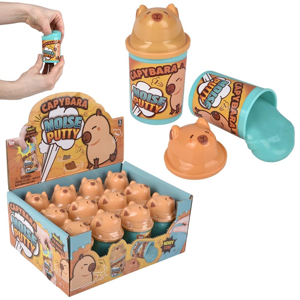 Rhode Island Novelty 3" Capybara Fart Putty (1 Per Order, Style May Vary)