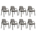 Clatina Waiting Room Guest Chair with Bonded Leather Padded Arm Rest for Office Reception and Conference Desk(grey 8 Pack)