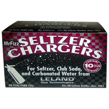 Leland Soda Chargers Seltzer Chargers Co2, 40 Count,Silver