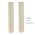 SHENGOCASE 2-Pack 15" L, Ø 2.75" Cat Tree Tower Accessories Replacement Post with M8 Bolt, DIY Cat Scratching Post Replacement Part Pole
