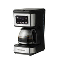 5-Cup Programmable Coffee Maker - Reusable Filter, Clear Water Level Indicator, Auto Shut- Off, Black &Stainless Steel Coffee Pot