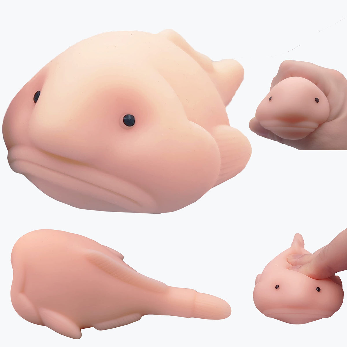 Cute Blobfish Toy, Scented, Fidget Blob Fish Mochi Toys, Stress Relief Squeeze for Kid and Adult, Sensory Toy for Autism, Birthday, Christmas, Office, Stocking Stuffer Gift