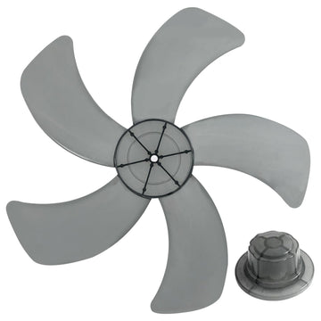 18 Inch Plastic Fan Blades Replacement – 5 Leaves Fan Blades with Nut Cover, Low Noise for Home Office, Replacement