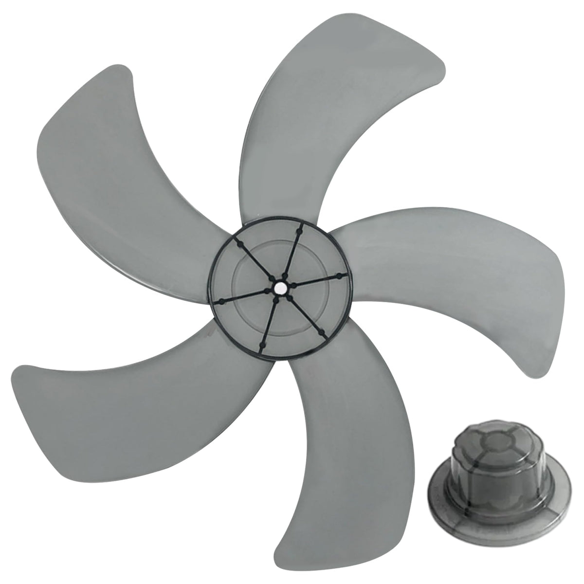 18 Inch Plastic Fan Blades Replacement – 5 Leaves Fan Blades with Nut Cover, Low Noise for Home Office, Replacement