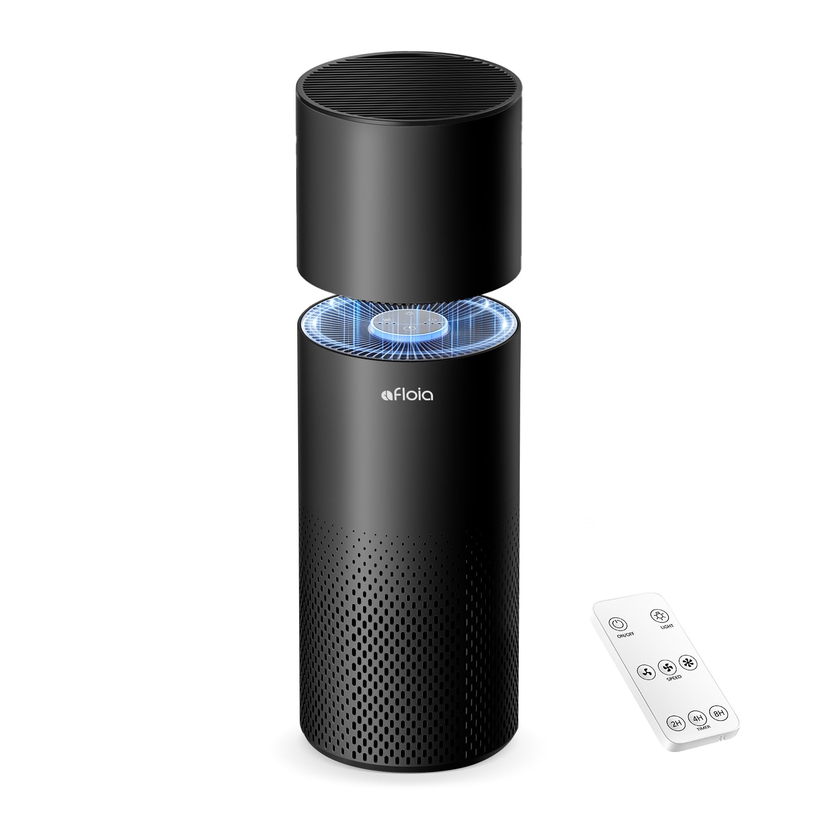 Afloia Humidifier and Air Purifier in One, Air Purifier and Evaporative Humidifier Combo for Home, 24dB Quiet Air Cleaner Remove Pets Dust Dander Hair Allergy Pollen Smoke Smell for Room, Black