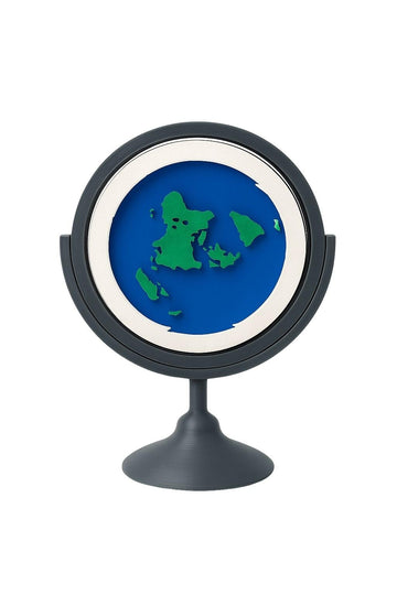 Flat Earth Globe PLA 3D Printed Flat Earth Globe - Flat Earth Theory 19cm Height Flat Earth Globe