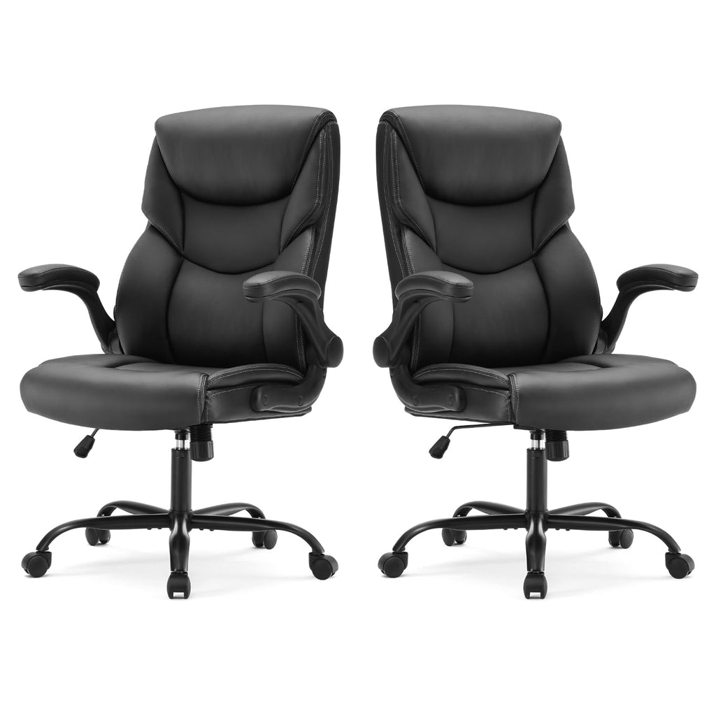 Sweetcrispy Heavy Duty Office Chair, Gaming Desk Chair 2 Pack, 3 ft 8.5 in x 21.87 in x 21.66 in, Inky Black