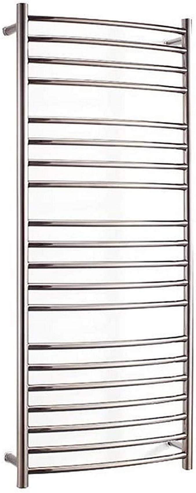Wall Mounted Towel Rack, Heated Towel Rail Radiator, Electric Towel Warmer Curved Design Stainless Steel Towel Heater for Home Bathroom, 20 Bars,Plug in