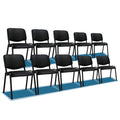Vingli 10-pack Waiting Room Chairs, Stackable Chair for Office, Pu-black