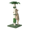 MECOOL Cat Scartching Post?30-inch Cute Scartching Posts for Indoor Cats and Kittens,Natural Sisal Rope and Hanging Ball Toy, Self-Grooming Brush,Green
