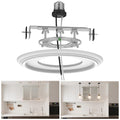 6-Inch Recessed Can Light Conversion Kit for Pendant Light or Ceiling Fan, Ceiling Fixture Adapter with 7¾" Decorative White Plastic Medallion, Retrofit Kit for 6" Recessed Housing
