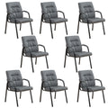 Boiskom Office Guest Reception Chair Set of 8, Conference Room Chairs Waiting Room Chairs 8 Pack, Modern Leather Office Desk Chair No Wheels.