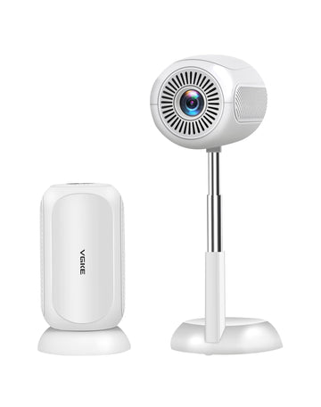 ?3D TOF Auto Focus & Built-in Android apps?VGKE Mini Projector with WiFi 6 and Bluetooth, Auto Keystone Portable Projector Compatible with HDMI/USB/TV Stick for Home / Outdoor