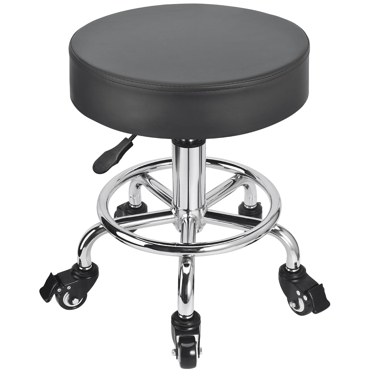 Jostzhxin Low Height Rolling Stool Height Adjustable Low Roller Seat, Swivel Small Chair Mechanic Stool, Short Stools for Home Office Garage