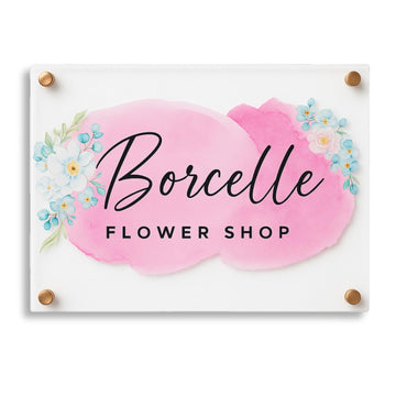 Personalized Acrylic Logo Sign - Clear Business Plaque, Professional Office Wall Decor, Custom Acrylic Wall Plaque with Company Logo, Office Wall Sign